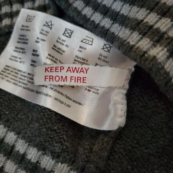 Esprit Kids Toddler Rusty Red Block Striped Crew Neck Pullover Knit Sweater 4T - Picture 6 of 12